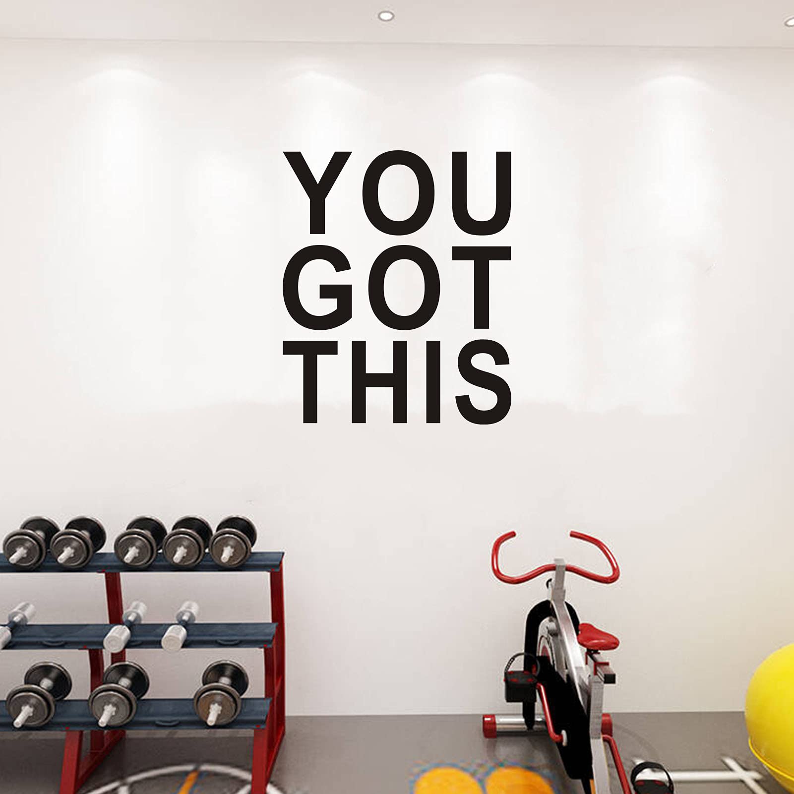 Seatune Gym Inspirational Wall Decals - Motivational Quotes Positive Wall Stickers - Office Garage Bedroom Living Room Bathroom